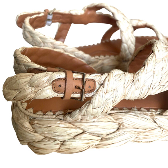 CLERGERIE Antona Size 41/US 10.5 Raffia Espadrille Slingback Platform Sandal NEW - Picture 7 of 12